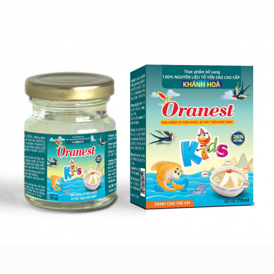 Hộp quà yến cho Bé Oranest Kids 420ml (6 lọ x 70ml) - Dinh dưỡng từ thiên nhiên, Bé phát triển khoẻ mạnh - 26% tổ yến & sữa non colostrum