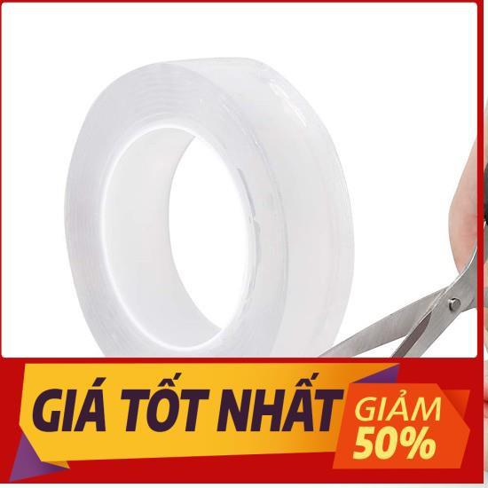 Băng keo 2 mặt đa năng siêu dính chắc bản 3m silicon trong suốt dán hai tường