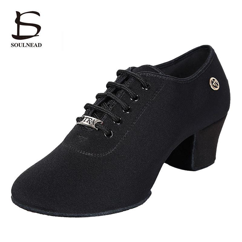 Giày khiêu vũ Latin Phụ nữ Salsa Jazz Giày căng rộng trải dài giày khiêu vũ giày mềm mại dành cho nữ Color: Black suede sole Shoe Size: 7