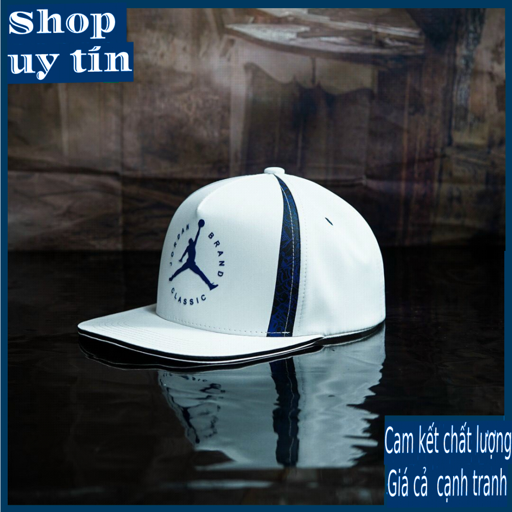[ Miễn ship / giảm giá ] MŨ NÓN KẾT LƯỠI TRAI SNAPBACK VÀNH PHẲNG JD CLASSIC CÁ TÍNH - trắng xanh