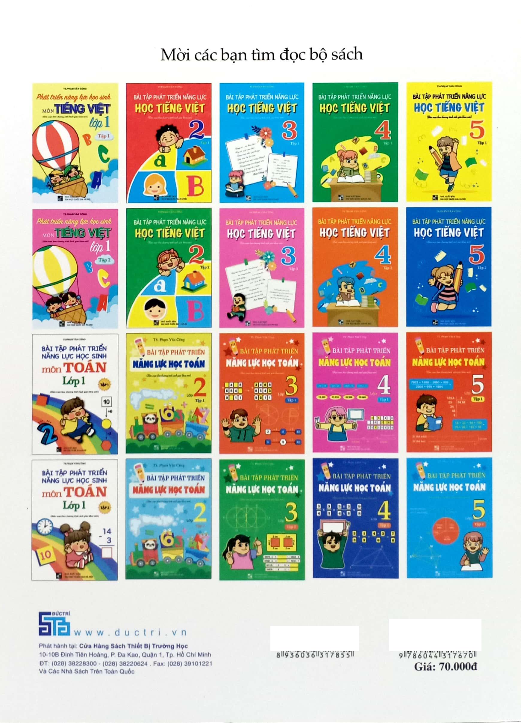 Sách - Bài Tập Phát Triển Năng Lực Học Tiếng Việt 5 - Tập 1
