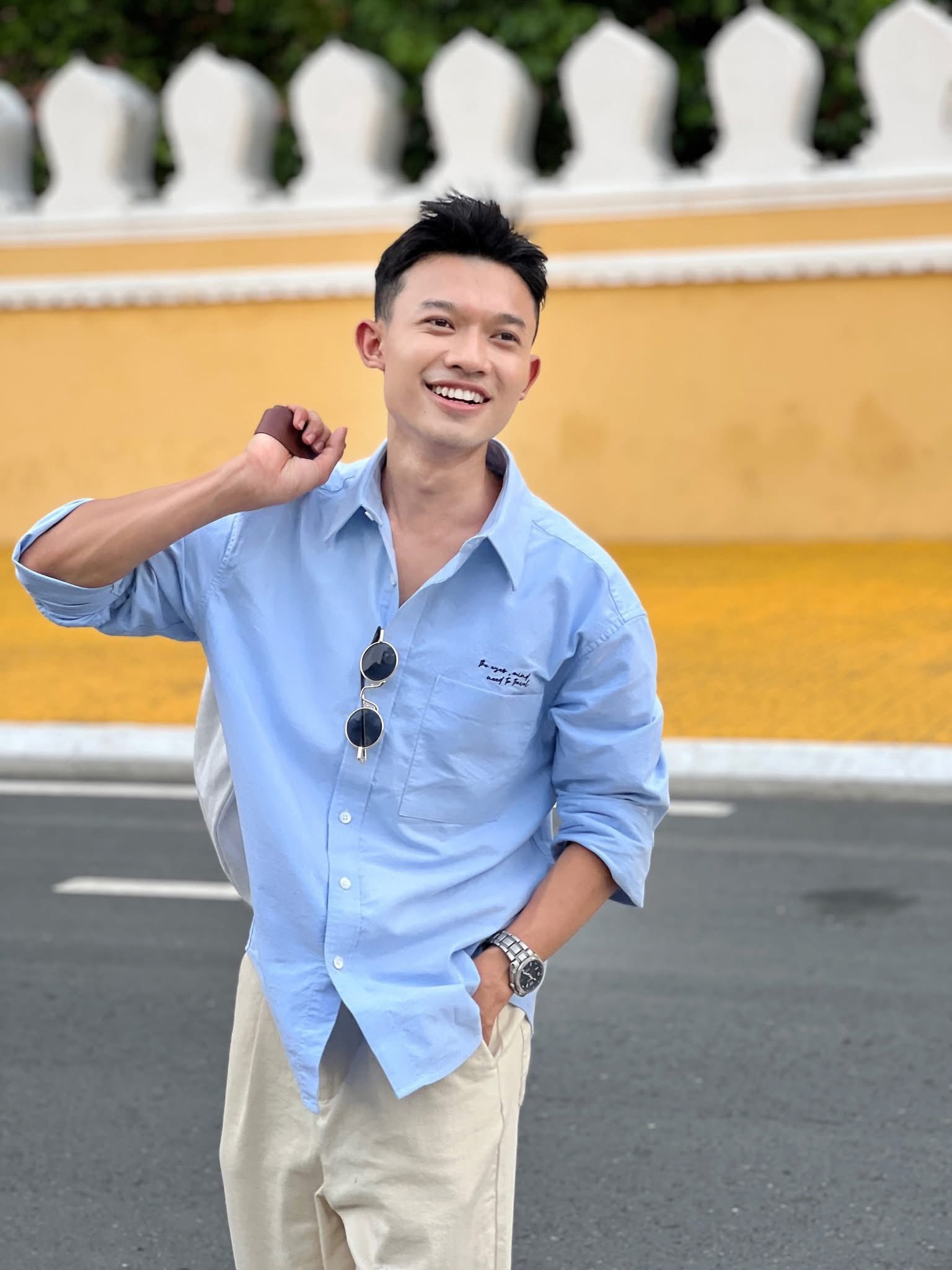 Áo sơ mi tay dài nam thêu túi Form Loose - RT 10S25SHL030 | ROUTINE CÀ MAU