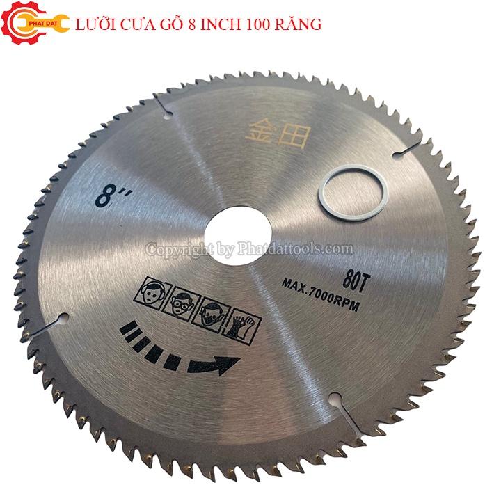 Lưỡi Cưa Đa Năng 8 Inch 100 Răng Lỗ Cốt 25.4-30mm Chuyên Dụng Lắp Cho Máy Cưa Bàn XINNADA-JIFA,Máy Cưa Cầm Tay`