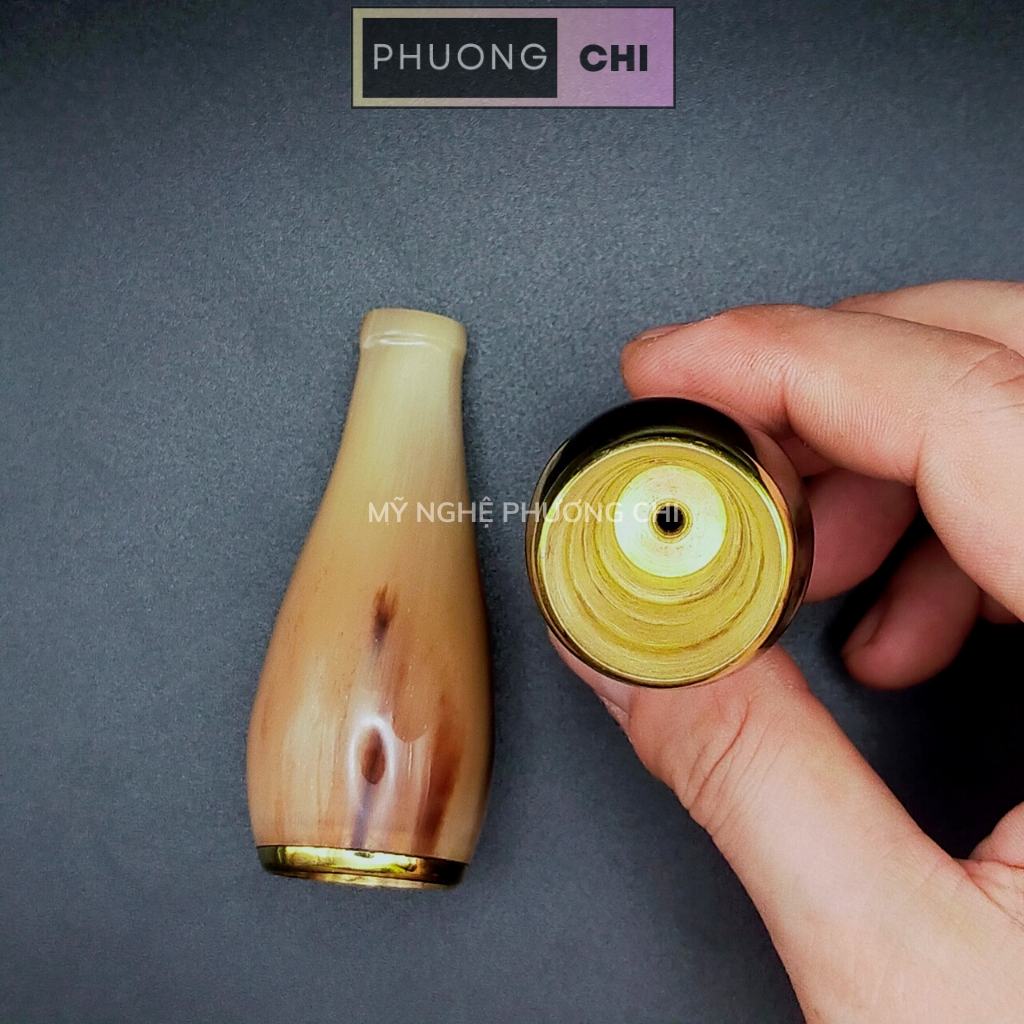 Tẩu Bắt Tóp Xì_Gà Ring 42-60 Bằng Sừng Đầu Đồng Cao Cấp - quà tặng ý nghĩa cho sức khỏe nam giới | Mỹ Nghệ Phương Chi