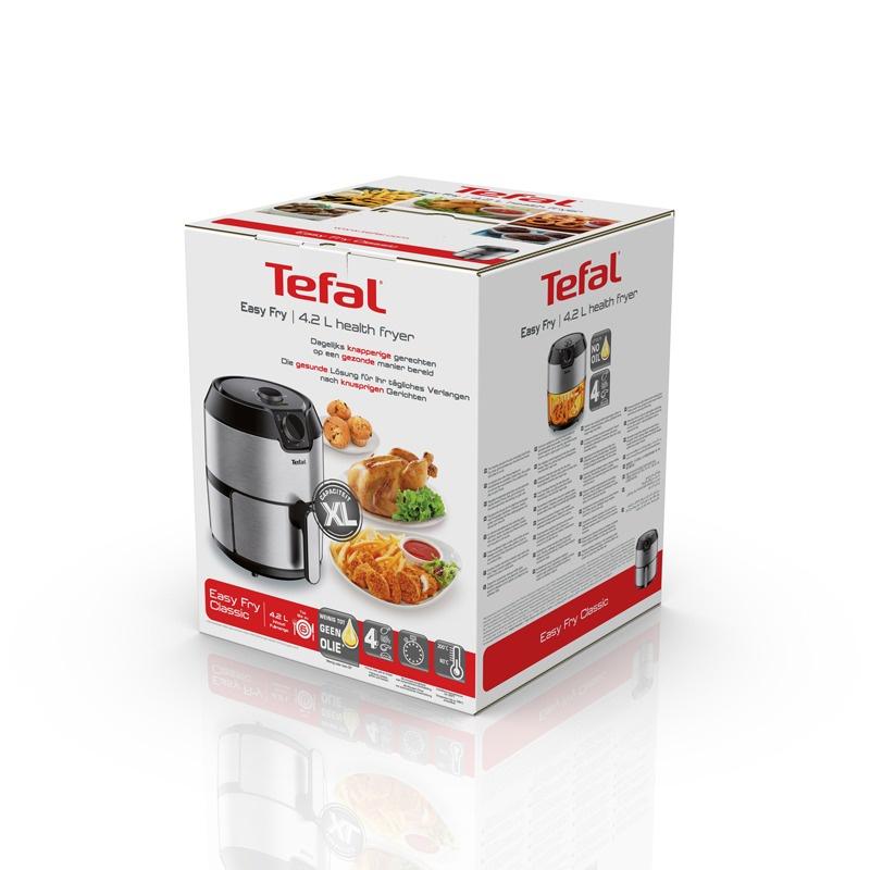 Nồi chiên không dầu cơ 4.2 lít vỏ thép Tefal EY201D15 1500W - Hàng Chính Hãng