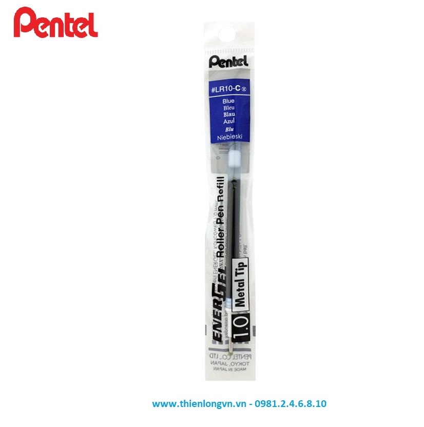 Combo 5 Ruột bút nước energel Pentel LR10 màu xanh 1.0 mm