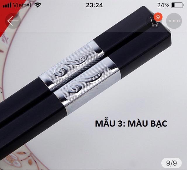 Bộ 10 đôi đũa khảm vàng phong cách nhật bản