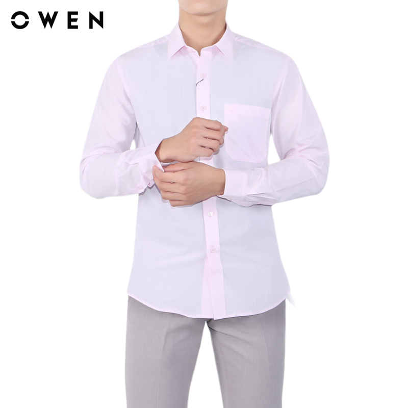 Áo Sơ Mi nam Dài tay OWEN form Regular Fit chất liệu Bamboo 1 màu có túi -AR22306DT