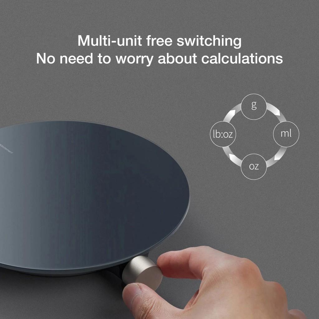 Cân Điện Tử Thông Minh Bluetooth HOTO Điều Khiển Qua APP Mijia Độ Chính Xác Cao 0.1g Phạm Vi Cân 1-3000g