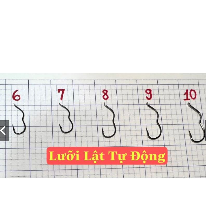 Lưỡi Câu Cá cao cấp Lật Tự Động giúp hiệu quả hơn , chất liệu Titan Manga cứng cáp