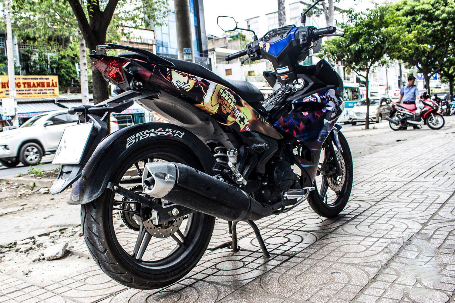 Tem trùm Exciter 150 Blue One Piece