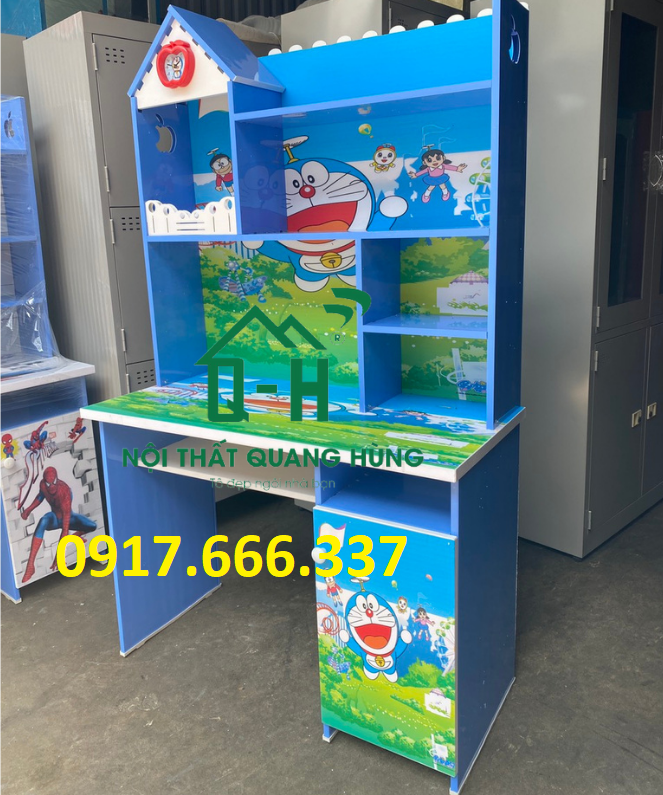 Bộ bàn ghế học sinh nhựa in 3d hình Doraemon cho bé