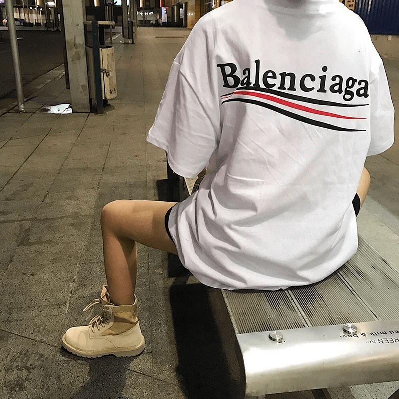 Áo Thun Nữ Unisex Tay Lỡ In Chữ BALENCIACA ATN2543 - J.A Shop