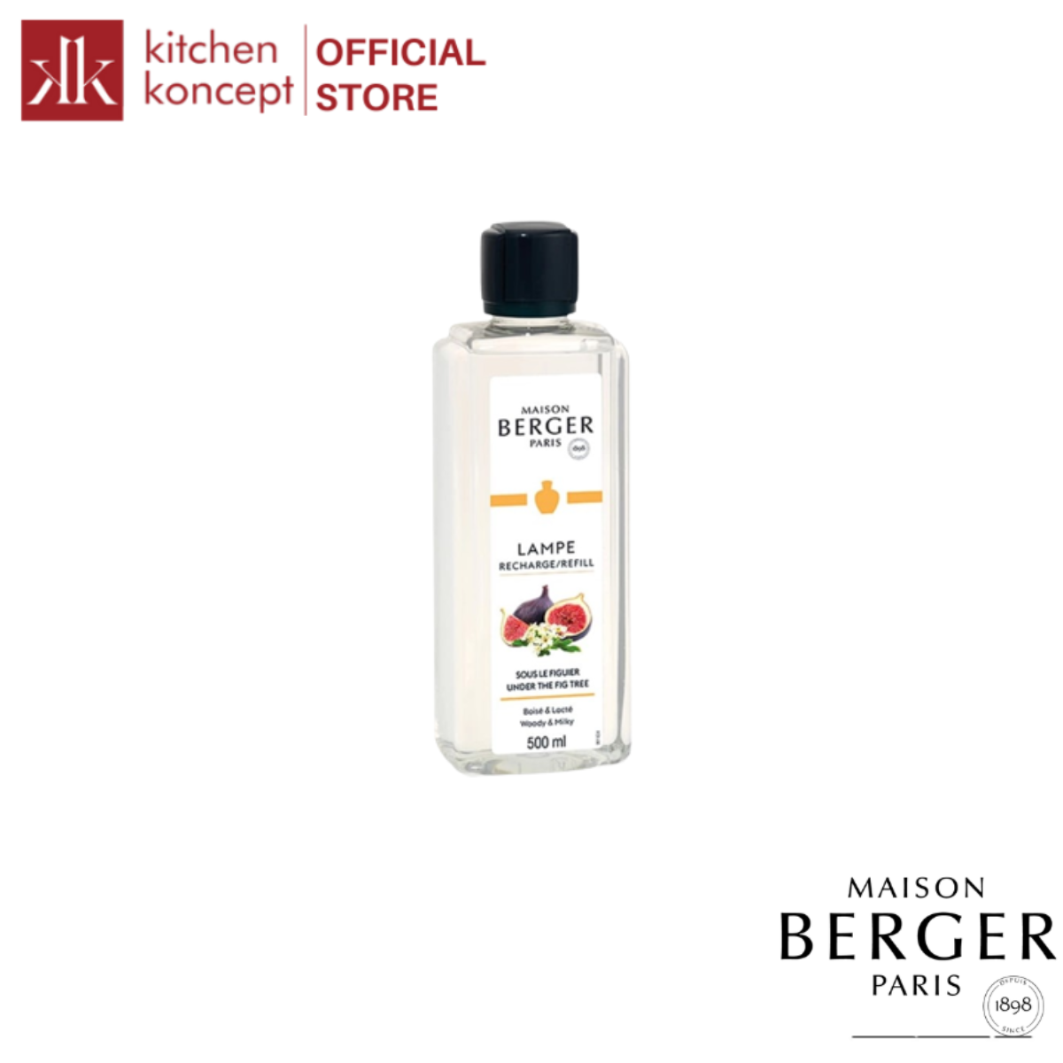 Maison Berger - Tinh dầu đèn xông hương Under The Fig Tree - 500ml
