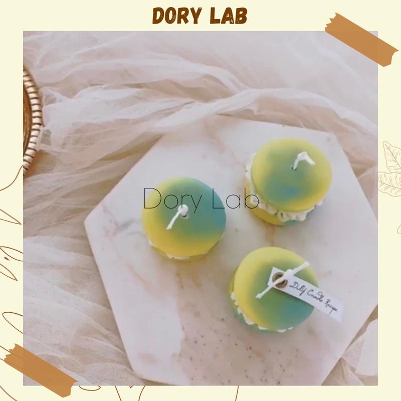 Nến Thơm Bánh Macaron Màu Ombre Độc Đáo Handmade Không Khói, Phụ Kiện Decor Chụp Ảnh - Dory Lab