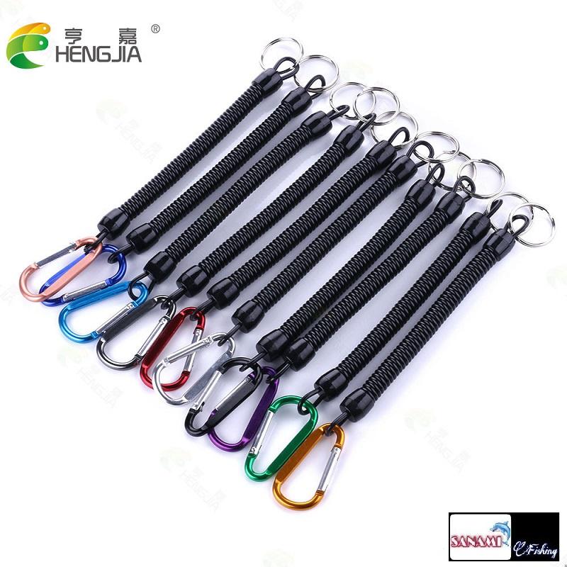 Dây Lò Xò Gắn Kèm Móc Khoá An Toàn Dùng Để Giữ Phụ Kiện Hỗ Trợ Câu Cá, Chèo Thuyền, Cắm Trại Đa Năng PKK09