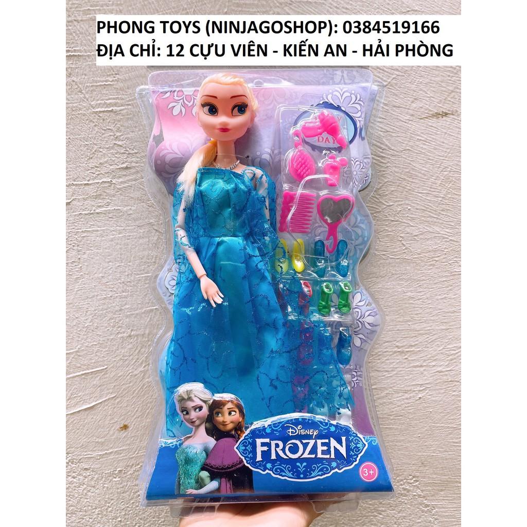 Búp bê Elsa và phụ kiện trang điểm (ảnh thật)