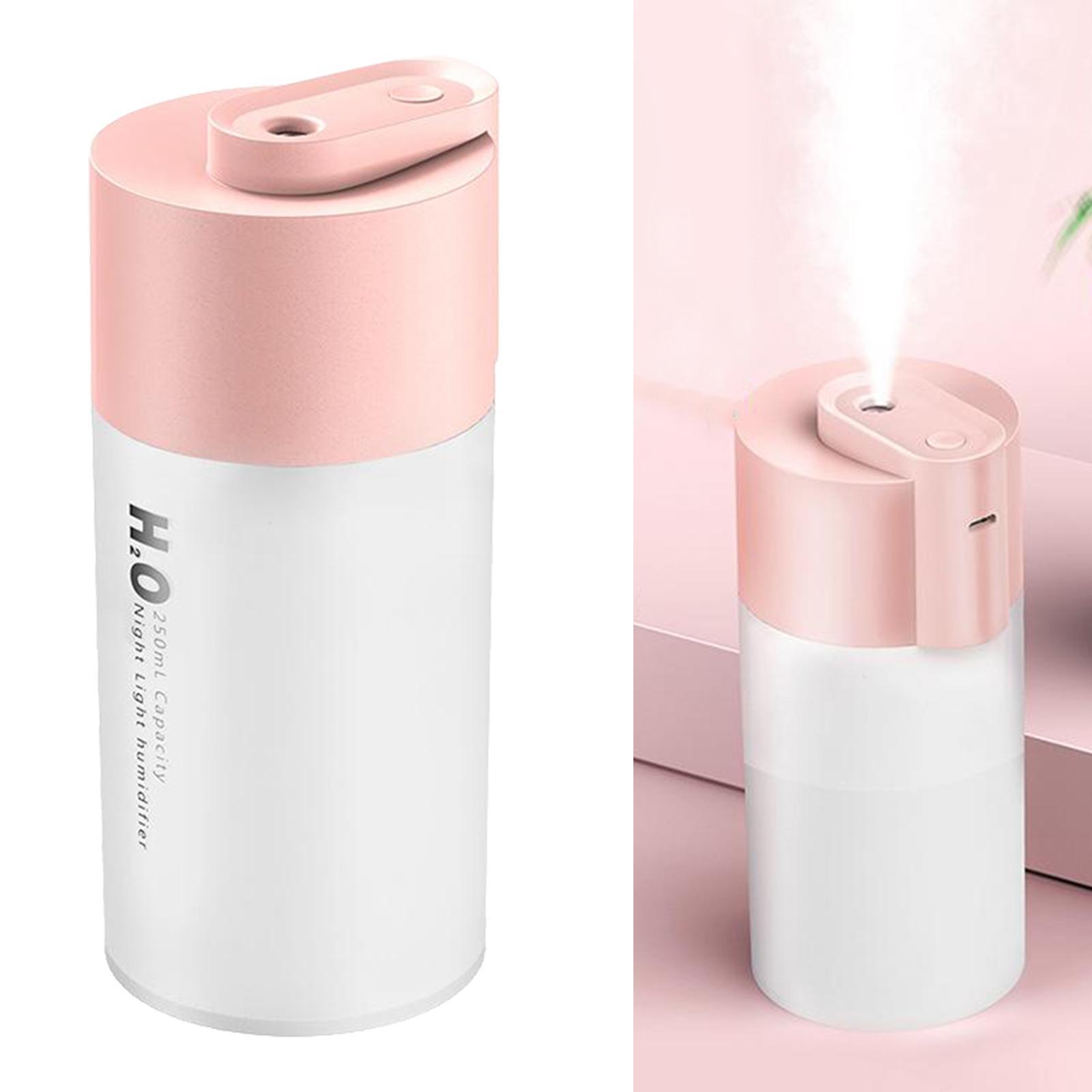 USB Essential Oil Diffuser Air Humidifier 250ml Tank for Car,Bedrooms Pink