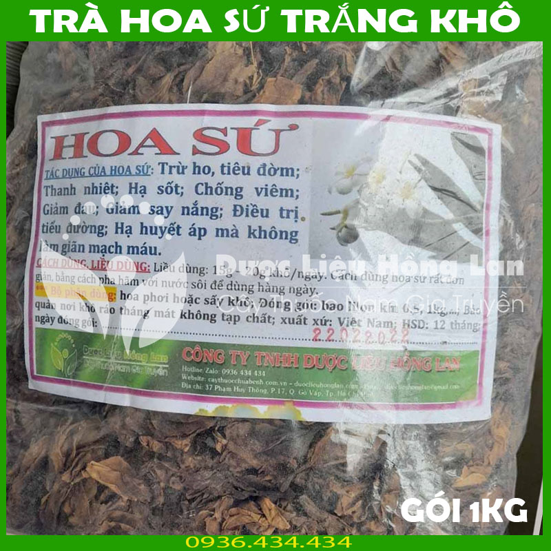 Trà hoa sứ trắng khô sạch đóng gói 1kg