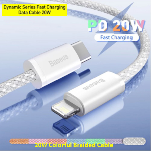 Cáp sạc nhanh Baseus Dynamic Series PD 20W Type-C to Lai-ning dành cho sản phẩm táo - Hàng chính hãng