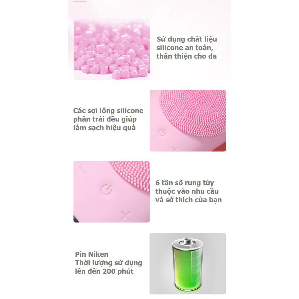 Máy Rửa Mặt Sóng Âm BR-020 ️ Sóng Siêu Âm Rung Chắc Giúp Làm Sạch Da 5 Chế Độ