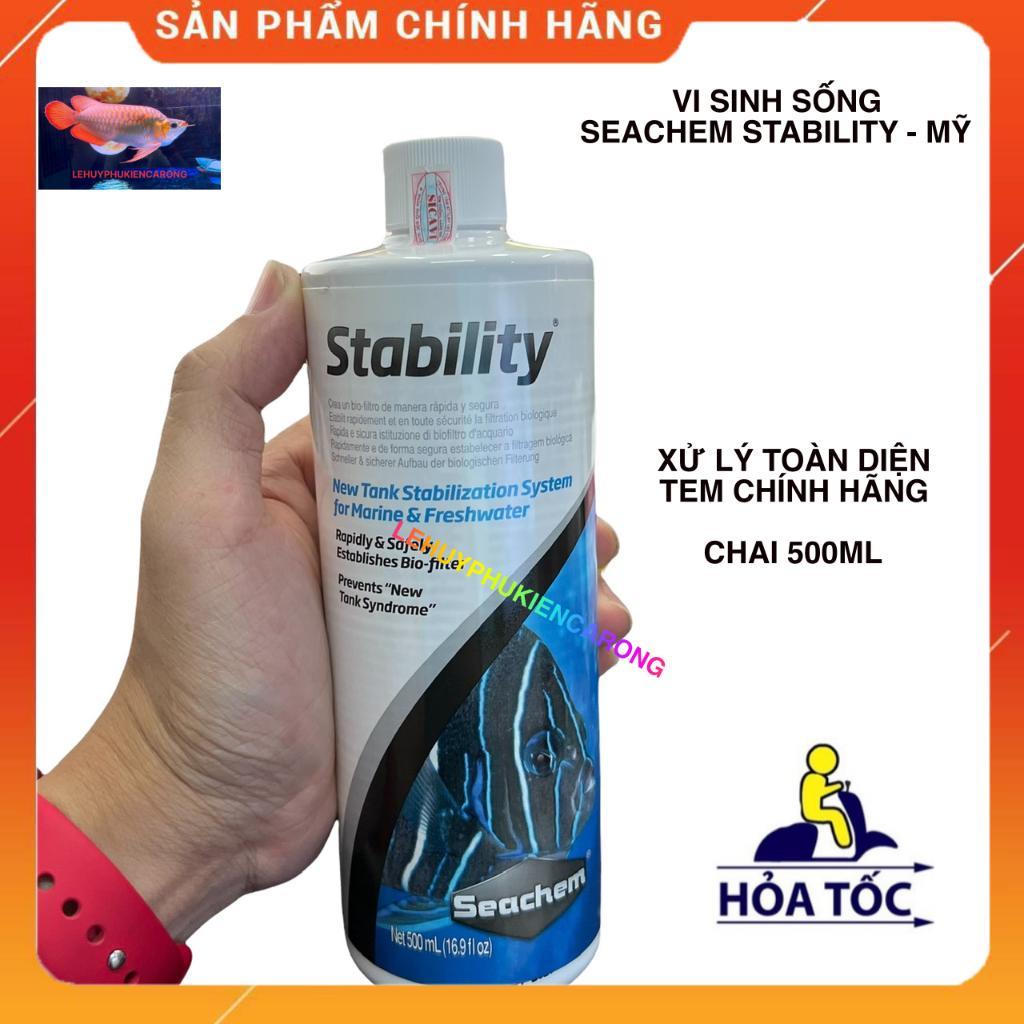 Vi Sinh Sống Cho Hồ Cá Biển Và Bể Cá Nước Ngoạt Seachem Stability 250ml 500ml Của Mỹ Có Tem Chính Hãng