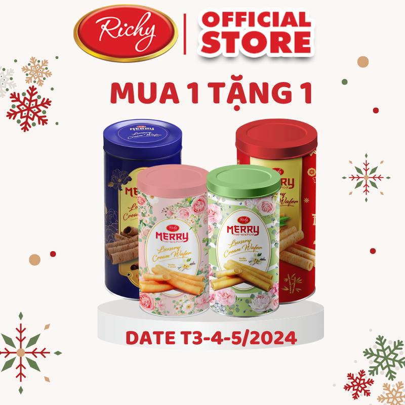 Bánh kem quế lon Merry hương socola 208g