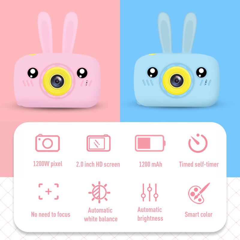 Máy Ảnh Dành Cho Trẻ Em Trẻ Em Chụp Ảnh Máy Ảnh Kỹ Thuật Số Full HD 1080P Máy Quay Video Kỹ Thuật Số Cầm Tay Màn Hình LCD 2 Inch Quà Tặng Màu Sắc: Type2