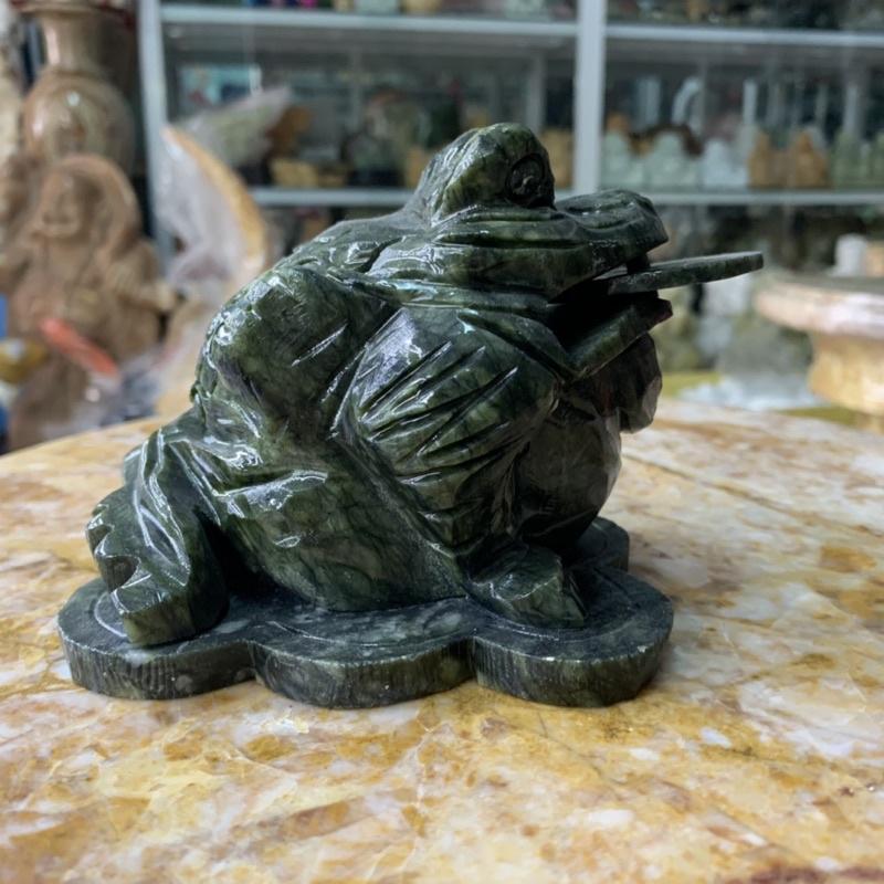 Thiềm Thừ Đá Ngọc Ấn Độ - ngang 13cm, cao 9cm