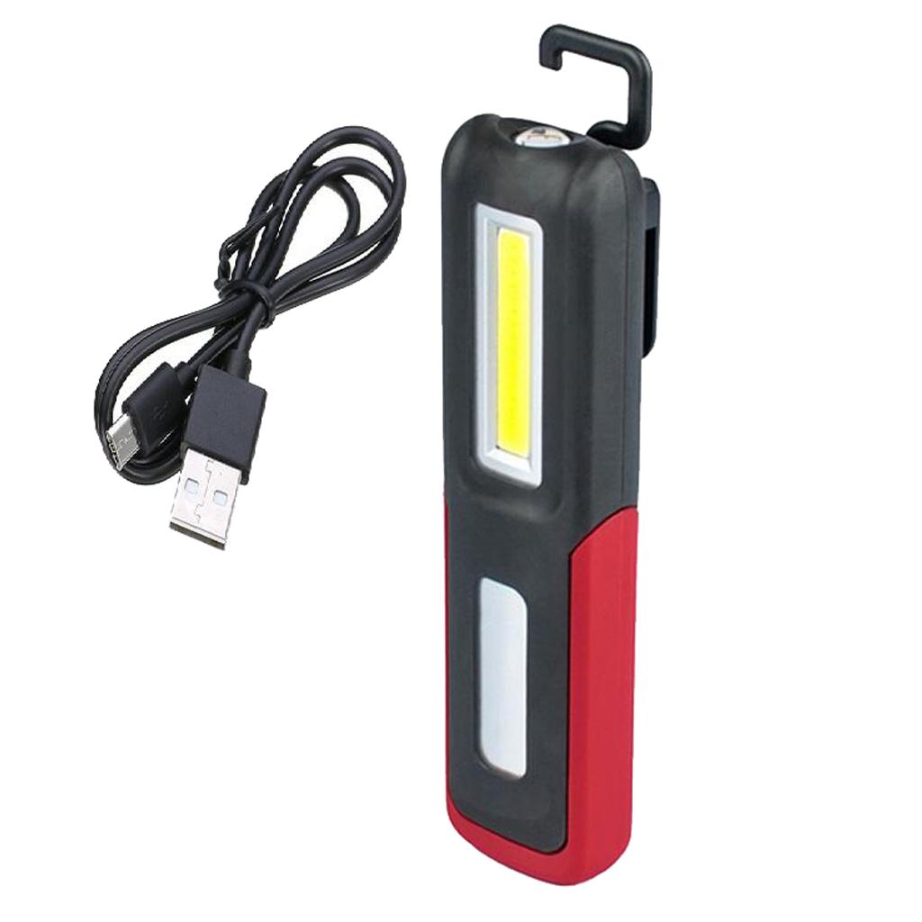 Magnetic COB LED Bright Pocket Pen Torch Inspection Work Light Lamp