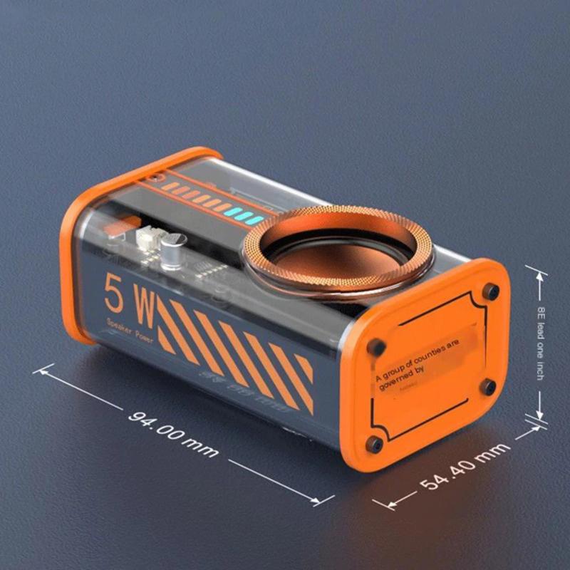 Loa nhạc Mecha trong suốt TWS Âm thanh nổi không dây Loa 5.0 tương thích Bluetooth Tích hợp MIC Âm thanh ánh sáng Nhịp điệu cho bữa tiệc Màu sắc: 2 chiếc