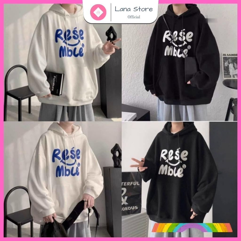 Áo Hoodie Rese Mble Form Unisex nam nữ nón 2 lớp trùm đầu