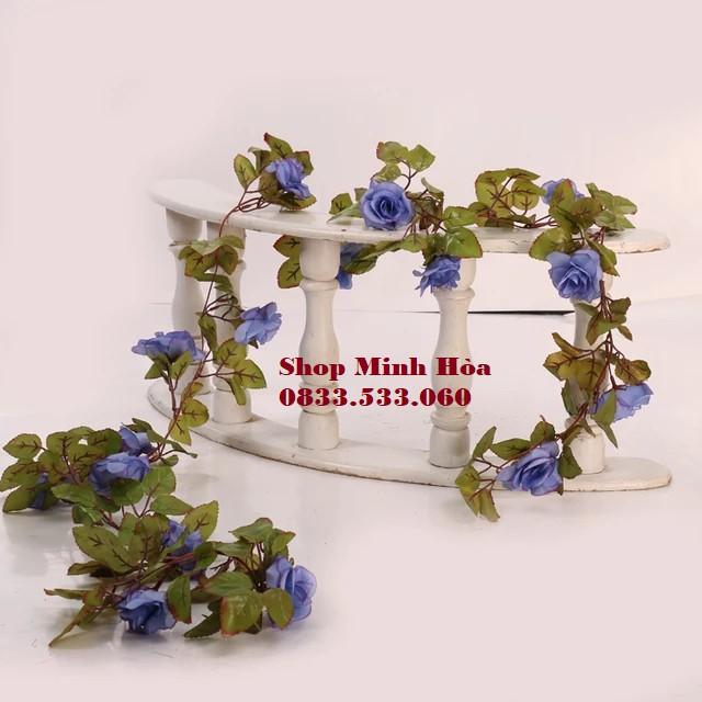 Dây leo hoa hồng cao cấp loại 2m3 - Hoa giả