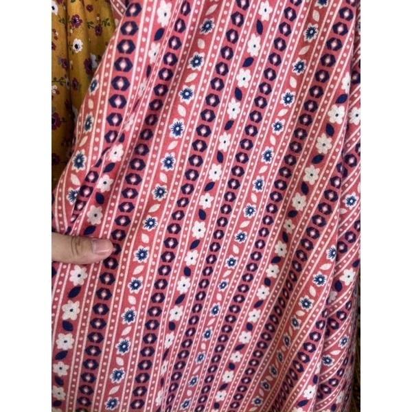 Vải thô cào bông thổ cẩm mềm mịn ấm may váy áo