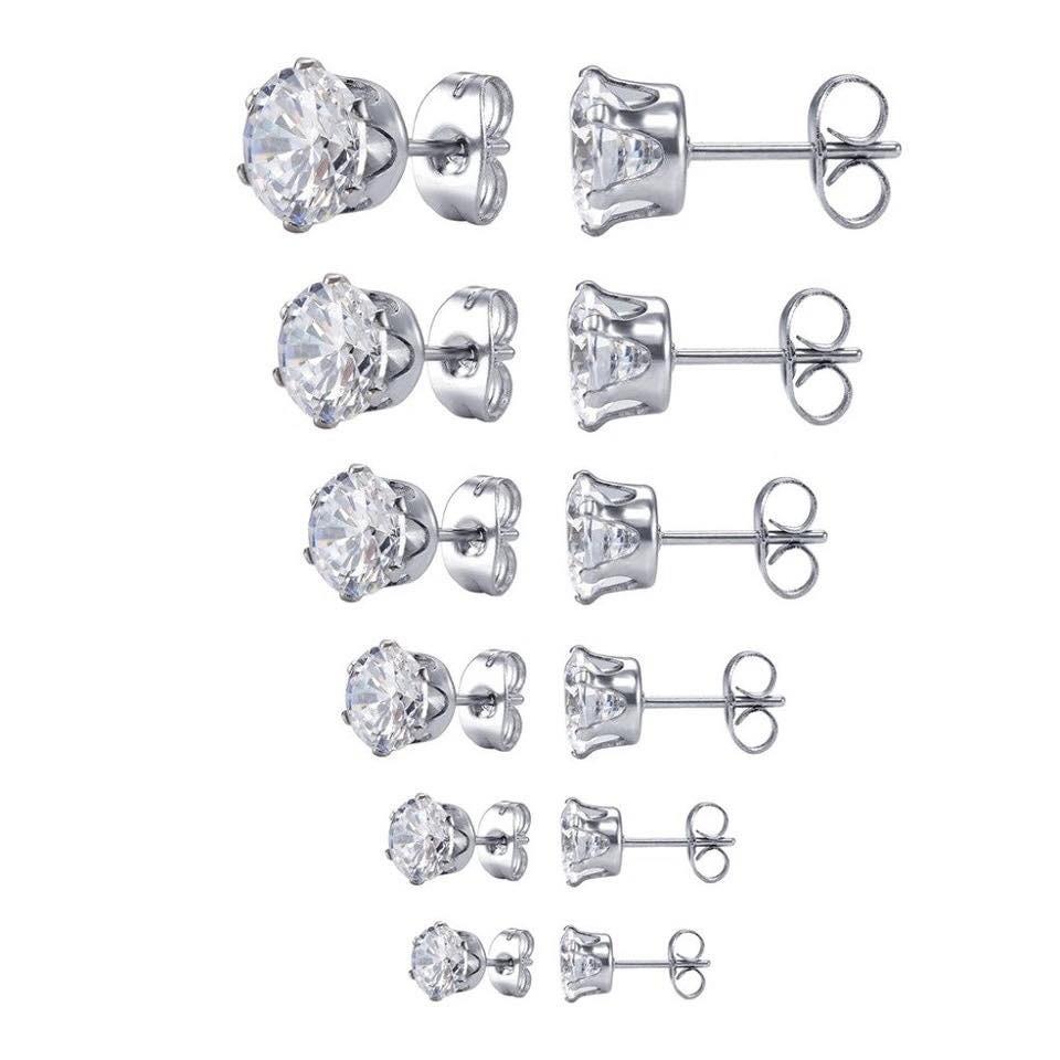 Bông tai inox đá pha lê cao cấp BT01 ĐV 2 chiếc