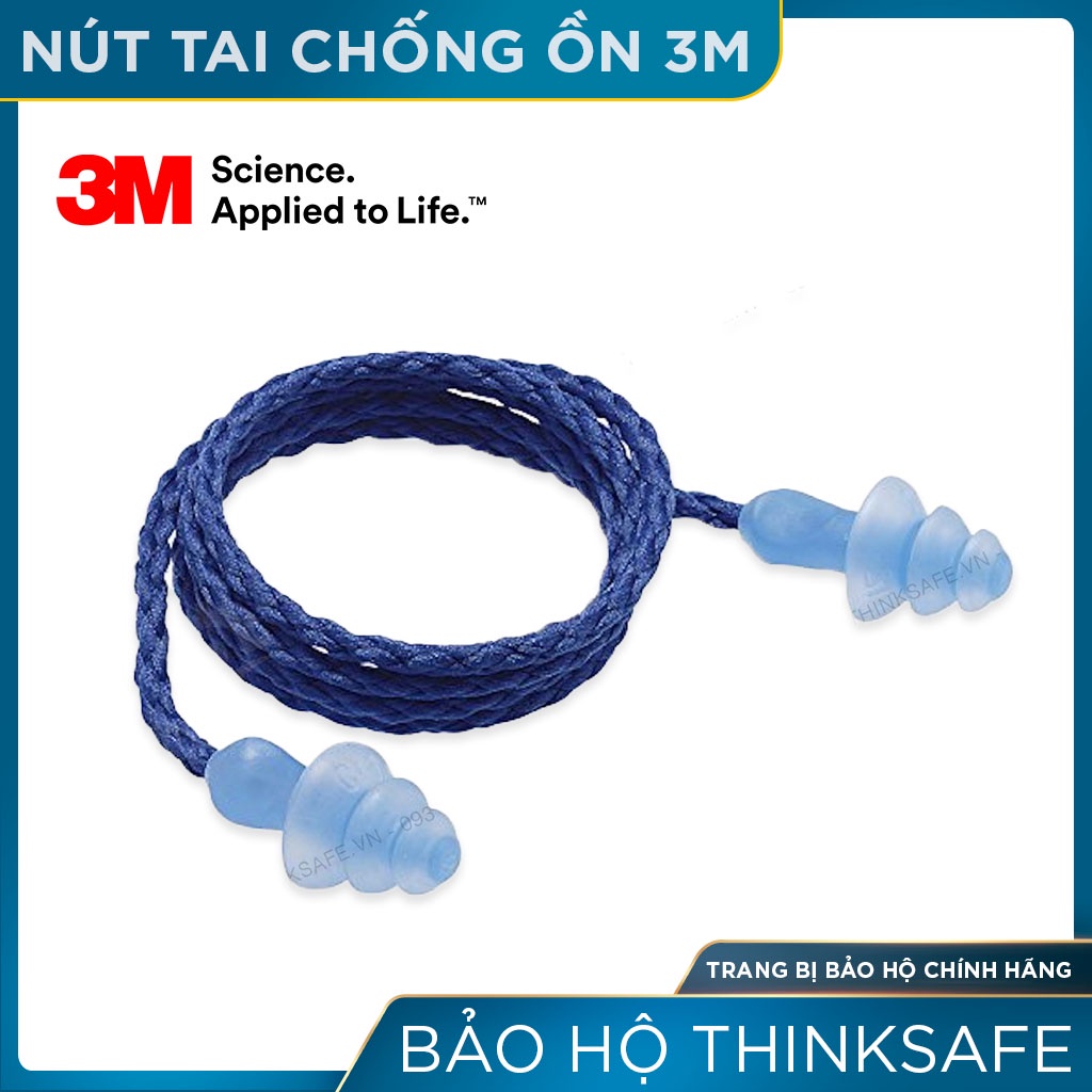 Nút chống ồn 3M 1290 - Nút bịt tai chống ồn khi ngủ, khi làm việc, chất liệu Silicone