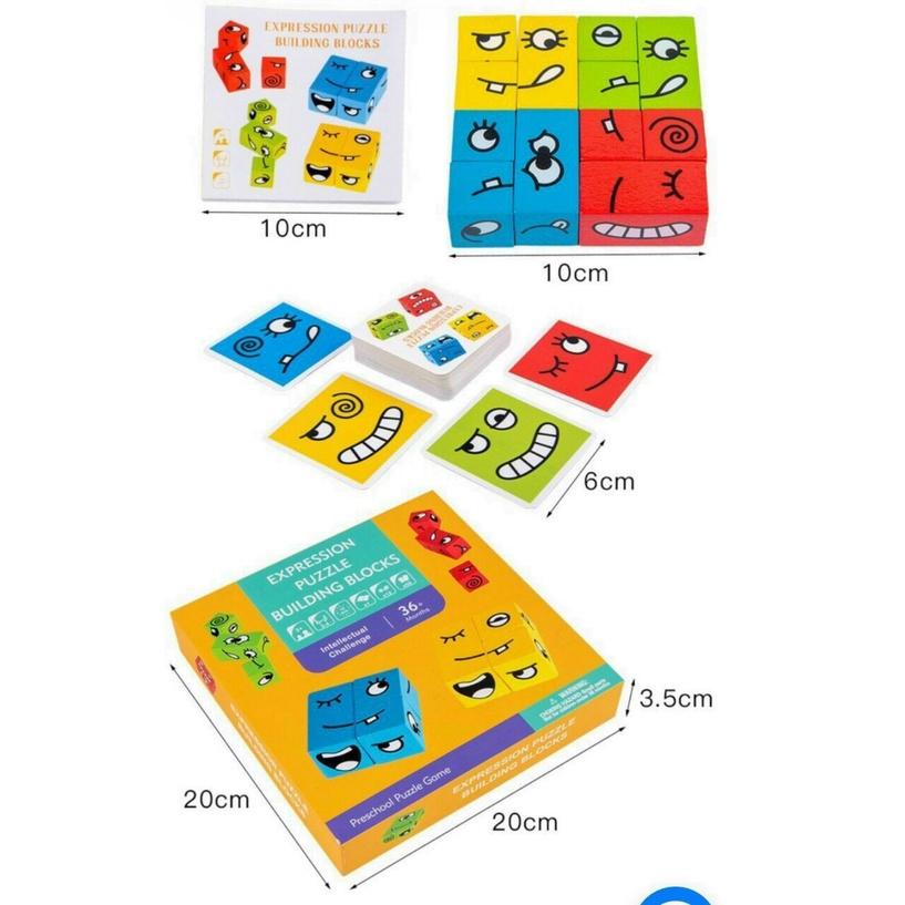ĐỒ CHƠI RUBIK XẾP HÌNH THÔNG MINH - RUBIK THAY ĐỔI CẢM XÚC PHÁT TRIỂN TRÍ TUỆ CHO BÉ