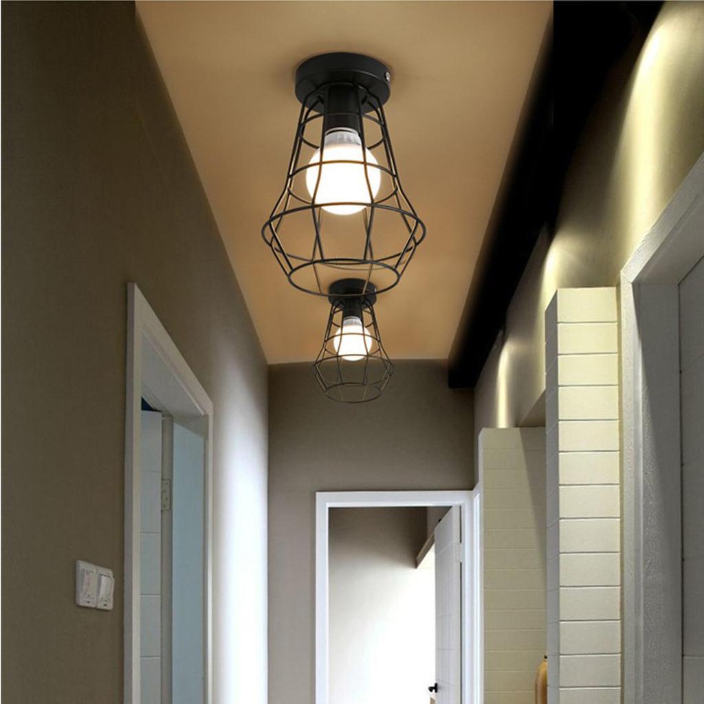 Retro vintage style iron ceiling lampshade pendant interior decoration