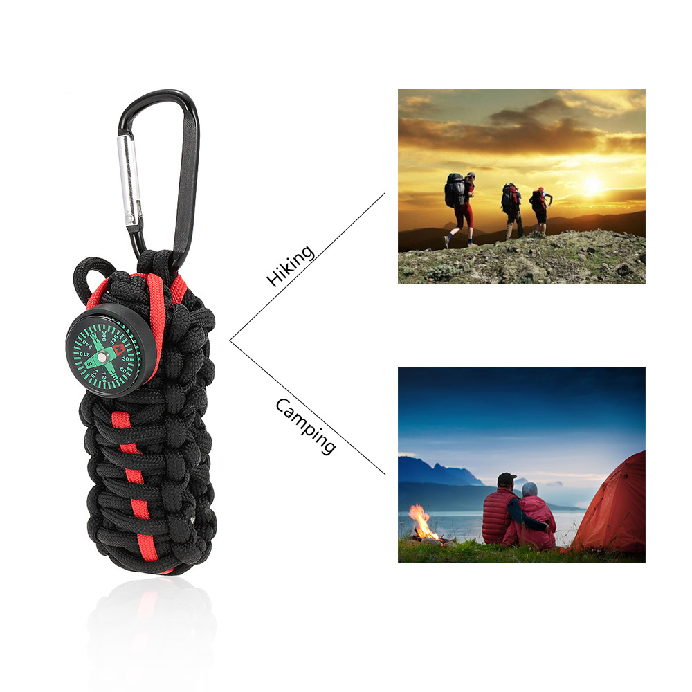 Vòng Paracord Có Gắn La Bàn Sinh Tồn Khẩn Cấp Cắm Trại Đi Bộ Đường Dài