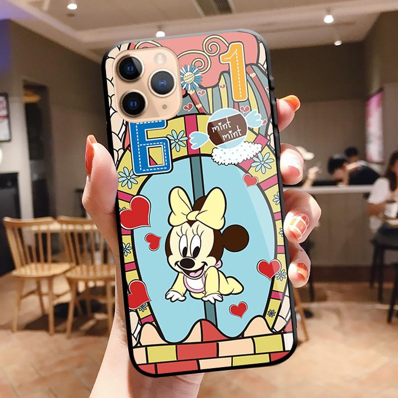 Ốp lưng mặt kính in hình mickey Dành Cho iphone 5/5s/6/6plus/6s/6splus/7/7plus/8/8plus/x/xr/xs/11/12/pro/max/plus/promax