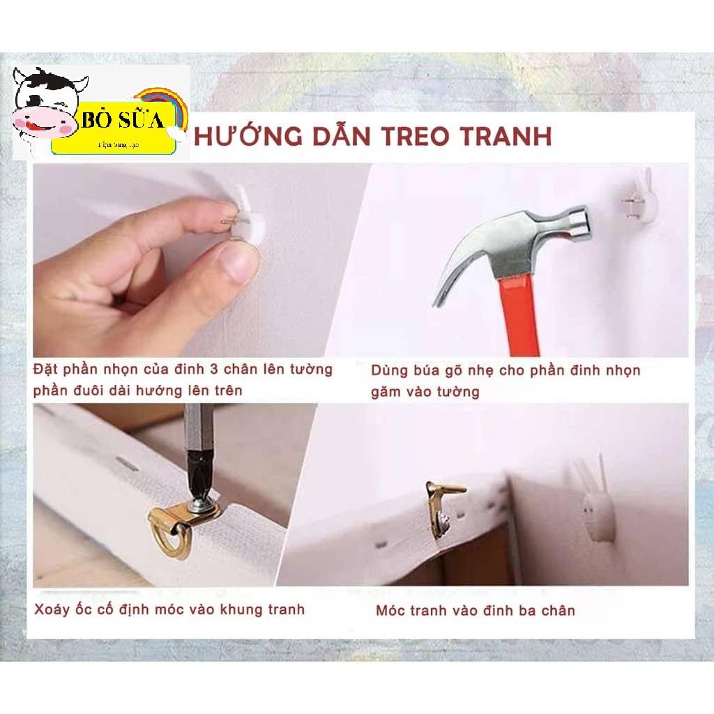 Tranh sơn dầu số hóa mã DV4013 Mèo hoa đào size 40x50cm đã căng khung và đầy đủ phụ kiện