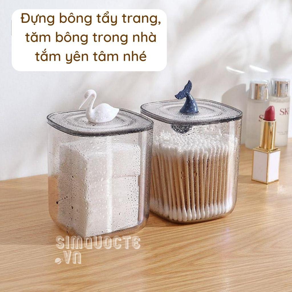 Hộp đựng bông tẩy trang đa năng con vật dễ thương