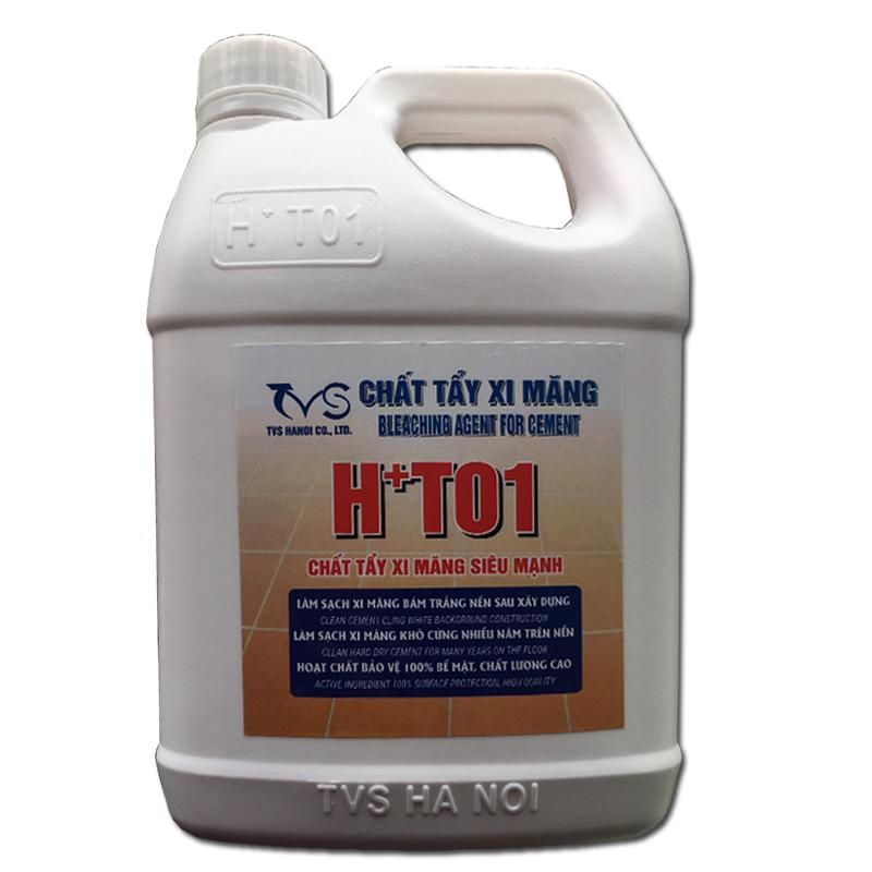 Chất tẩy xi măng trên nhiều chất liệu, tẩy ron gạch siêu mạnh HT01-TVS -5 Lit (sản phẩm mới hoạt chất bảo vệ bề mặt 100%, chất lượng cao)