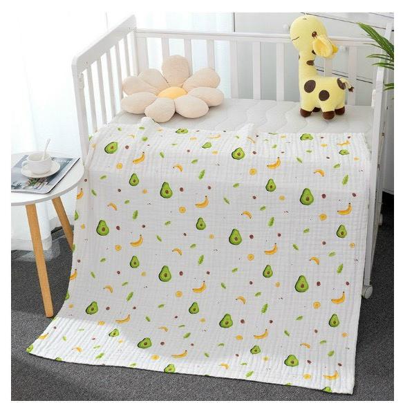 Khăn xô nhăn đa năng MANNY cotton mềm mại, thấm hút tốt dùng khăn tắm, khăn ủ, khăn che nắng cho bé