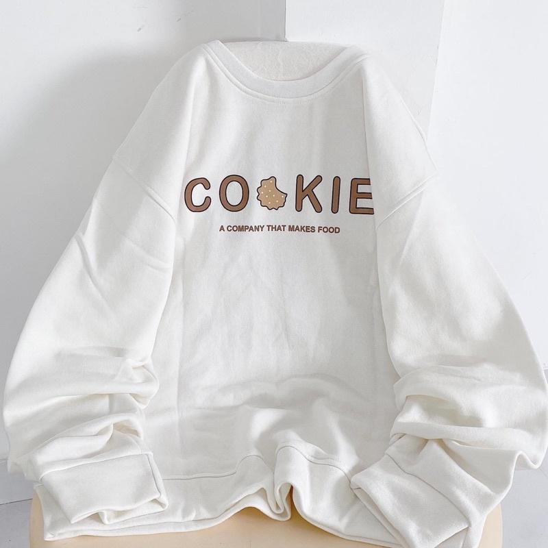 Áo Sweater màu trắng in HELLO COOKIE 3 CHÚ GẤU SIÊU CUTE, ÁO HOODIE CHUI THUN NỈ BÔNG