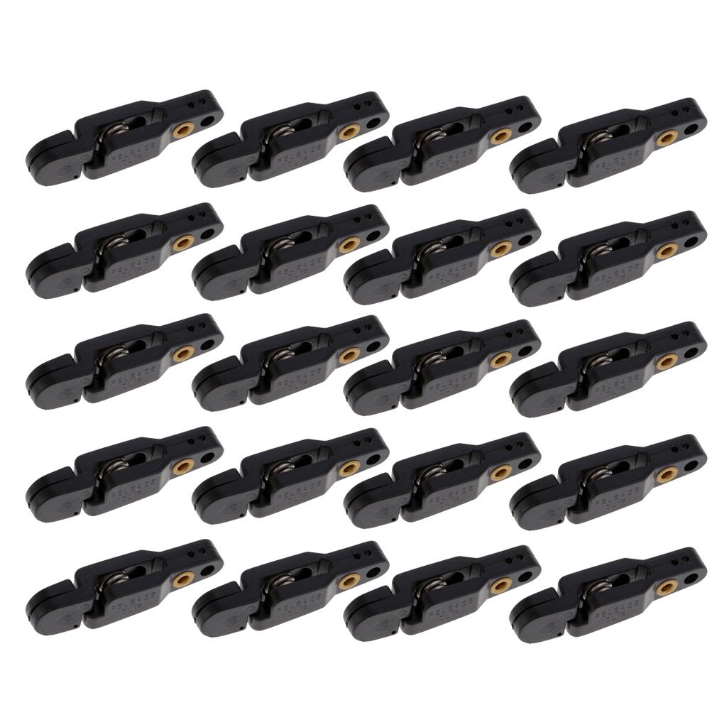 20Pcs Snap Release Clip for Weight, Planer Board, Kite, Heavy Tension Black