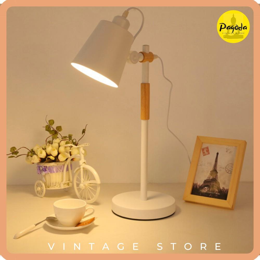 (Clip thực tế) Đèn để bàn gỗ Vintage decor đa năng MS01 (Follow shop để nhận mã giảm giá