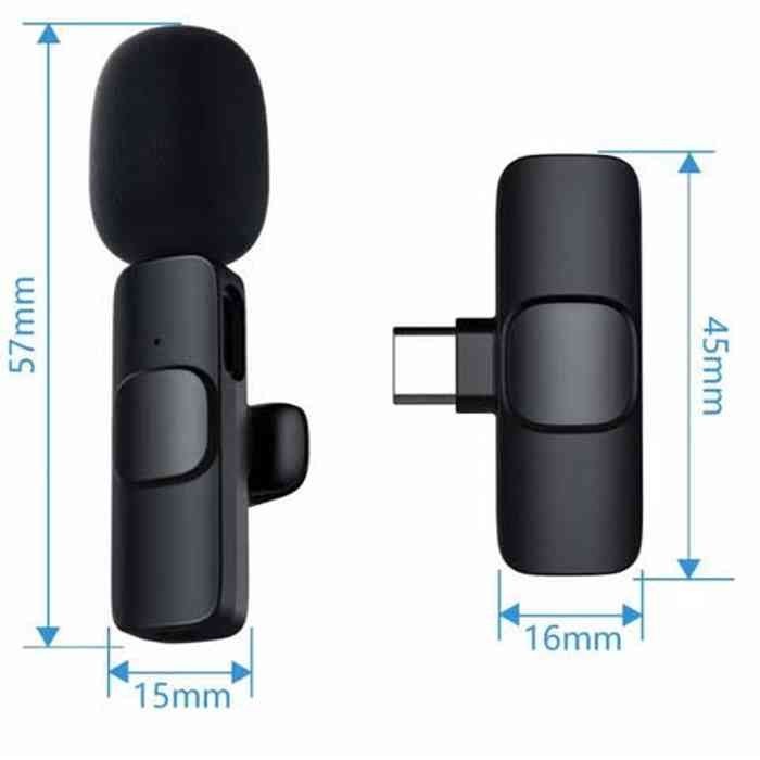 Bộ Micro Thu Âm Không Dây K9 Khử Tiếng Ồn Để Livestream Ghi Âm Quay Video Cổng Type C