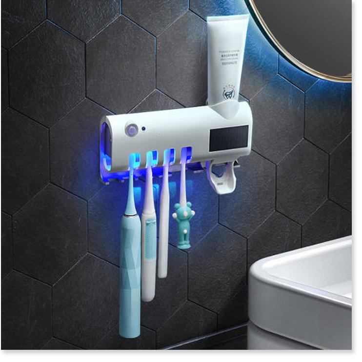 Giá Treo Bàn Chải Kem Đánh Răng Khử Khuẩn, Hộp Treo Thông Mình Tia UV Khử Trùng Công Nghệ Cao Châu Âu