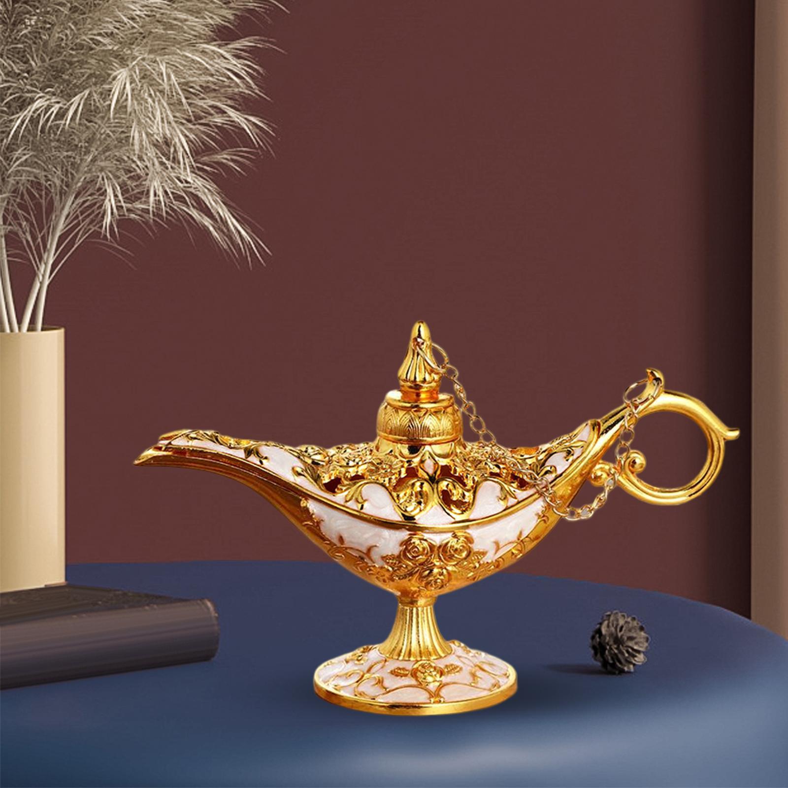 Lamp Washing Light Arabian Props Collection Gift Oil Lamp Pot Table Centerpiece Statue Lamp for Decor Birthday Home Festive Holiday